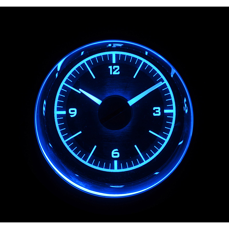 Dakota Digital Universal VLC Analog Clock, Black Alloy Style Face, Blue
